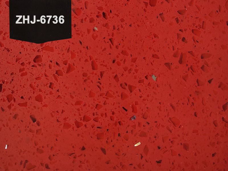 Mousserande röd kvartsstenplatta