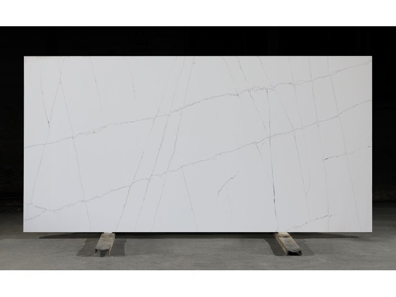 Vita marmor utseende kvarts bänkskivor